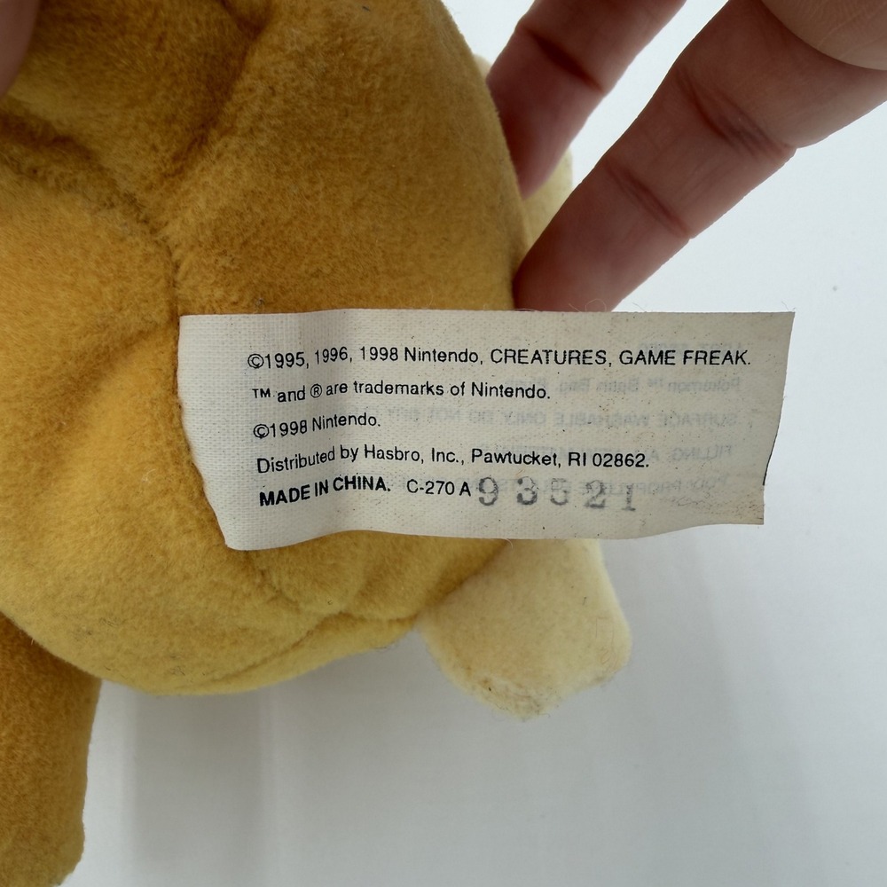 Vintage Pokemon‎ Psyduck Plush Toy 1998 Hasbro Nintendo Stuffed Animal - Picture 5 of 7